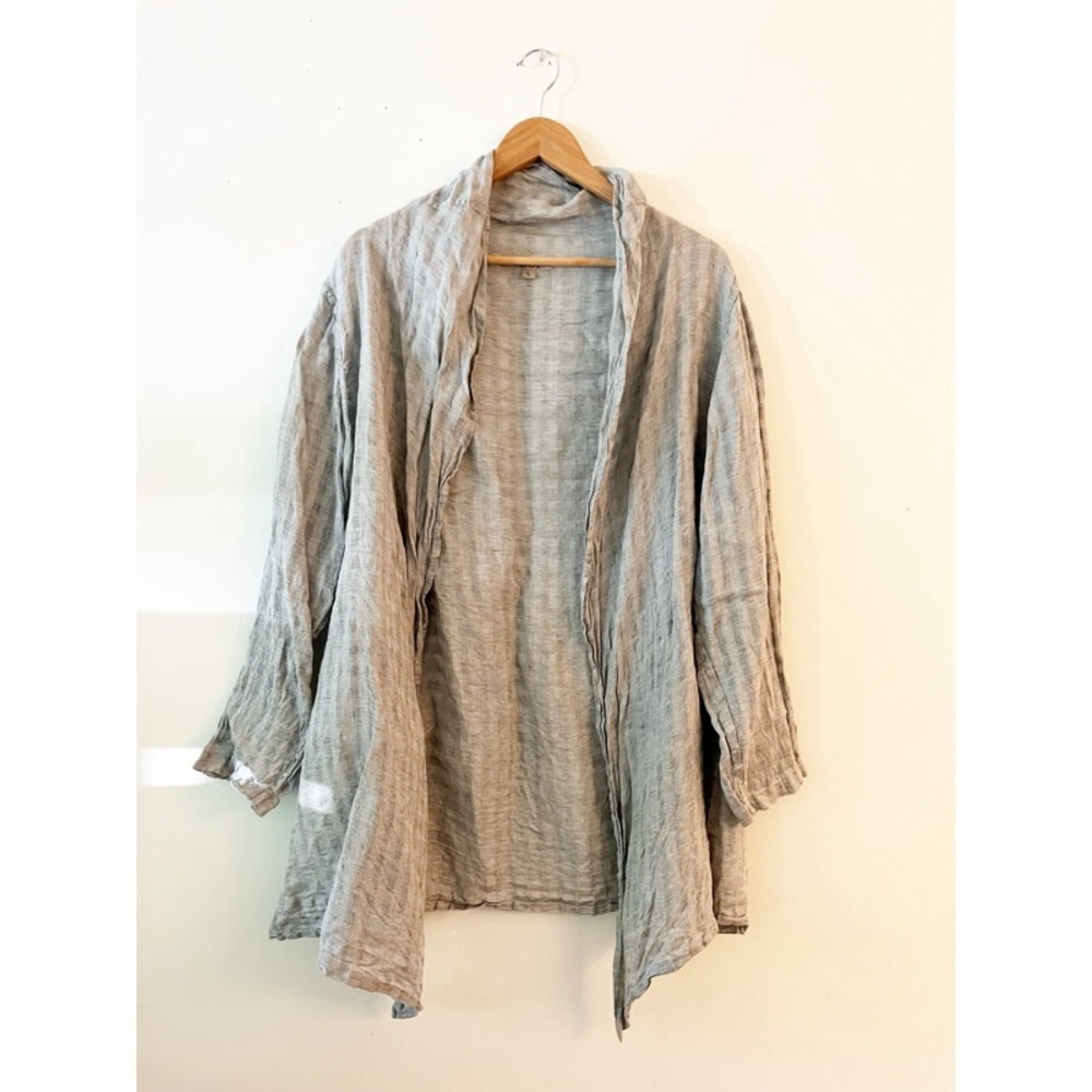 Flax woven linen jacket cardigan Size large